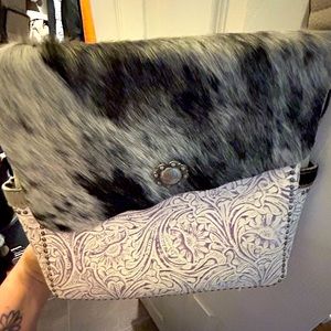Trinity Ranch Hair on crossbody purse